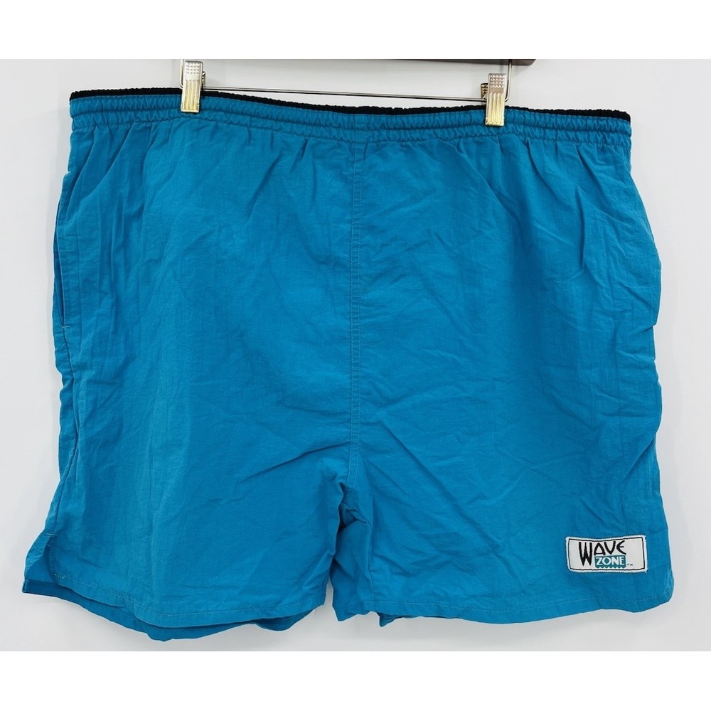 Vintage Wave Zone Swim Trunks Mesh Lined Size XL Pockets Drawstring Nylon